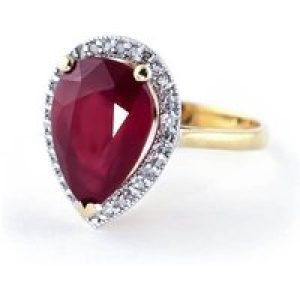 Ruby & Diamond Cosima Signature Halo Ring in 18ct Gold