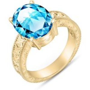 Blue Topaz Genevieve Statement Ring in 9ct Gold