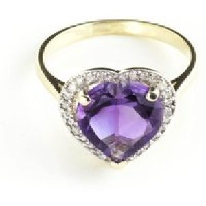 Amethyst & Diamond Melody Signature Halo Ring in 18ct Gold
