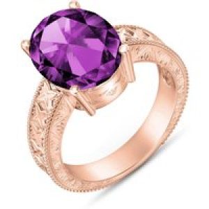 Amethyst Genevieve Statement Ring in 18ct Rose Gold