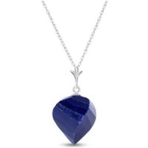 Sapphire Salma Dimensional Abstract Pendant Necklace in 9ct White Gold