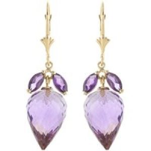 Amethyst Astrid Charm Drop Earrings in 9ct Gold