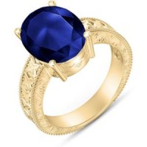 Sapphire Genevieve Statement Engagement Ring in 18ct Gold