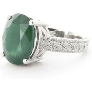 Emerald Genevieve Statement Ring in 18ct White Gold