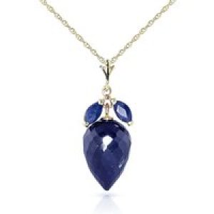 Sapphire Palermo Charm Pendant Necklace in 9ct Gold
