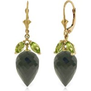Spinel & Peridot Astrid Charm Drop Earrings in 9ct Gold