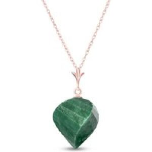 Emerald Salma Dimensional Abstract Pendant Necklace in 9ct Rose Gold