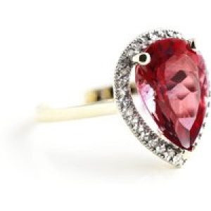 Garnet & Diamond Cosima Signature Halo Ring in 18ct Gold