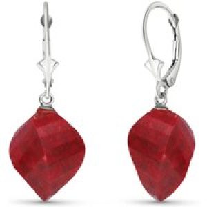 Ruby Salma Dimensional Abstract Earrings in 9ct White Gold