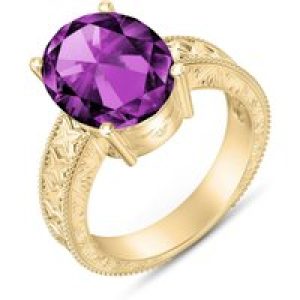 Amethyst Genevieve Statement Ring in 18ct Gold