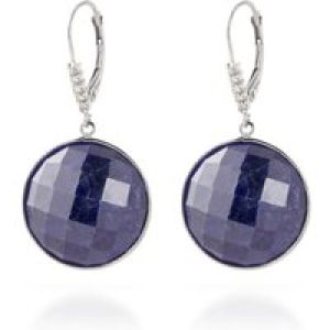 Sapphire & Diamond Blythe Dimensional Drop Earrings in 9ct White Gold