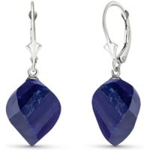 Sapphire Salma Dimensional Abstract Earrings in 9ct White Gold