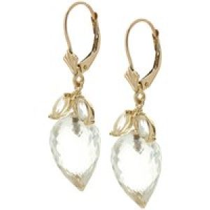 White Topaz Astrid Charm Drop Earrings in 9ct Gold