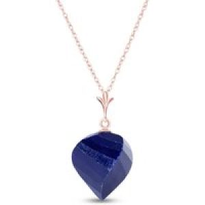 Sapphire Salma Dimensional Abstract Pendant Necklace in 9ct Rose Gold