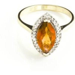 Citrine & Diamond Ivanna Halo Ring in 18ct Gold