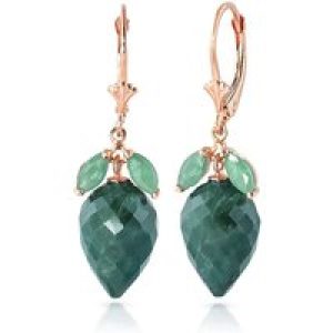 Emerald Astrid Charm Drop Earrings in 9ct Rose Gold