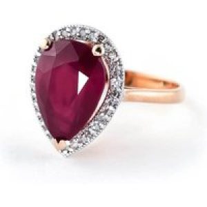 Ruby & Diamond Cosima Signature Halo Ring in 18ct Rose Gold