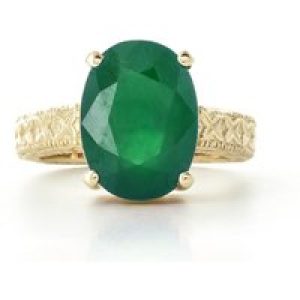 Emerald Genevieve Statement Ring in 18ct Gold