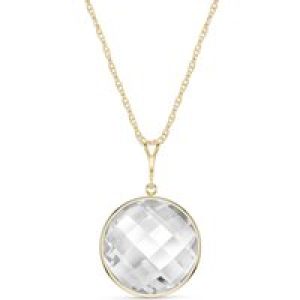 White Topaz Blythe Dimensional Pendant Necklace in 9ct Gold