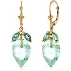 Blue Topaz Astrid Charm Drop Earrings in 9ct Gold