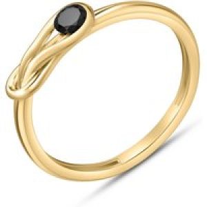 Black Diamond Angelina Twist Ring, 0.5 ct in 18ct Gold