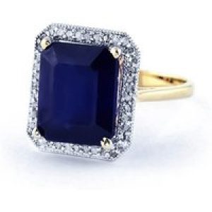 Sapphire & Diamond Lilibet Signature Halo Engagement Ring in 18ct Gold