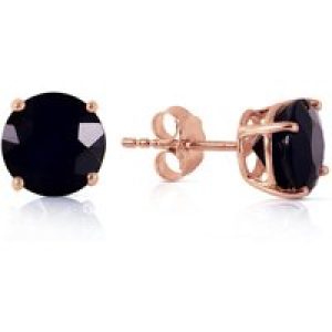 Black Diamond Novara Subtle Stud Earrings in 9ct Rose Gold
