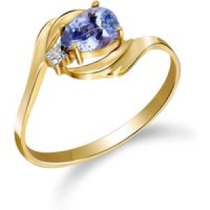Tanzanite & Diamond Priya Flare Ring in 18ct Gold
