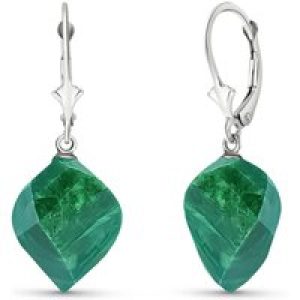 Emerald Salma Dimensional Abstract Earrings in 9ct White Gold