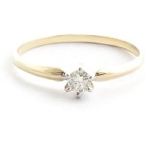 Diamond Crown Solitaire Engagement Ring, 0.15 ct in 18ct Gold