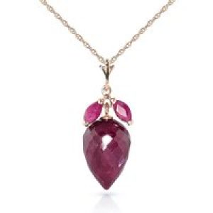 Ruby Palermo Charm Pendant Necklace in 9ct Rose Gold