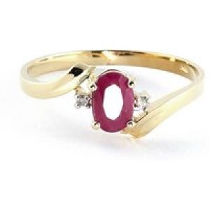Ruby & Diamond Rhea Embrace Engagement Ring in 18ct Gold