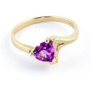 Pink Topaz Signature Textured Heart Ring in 18ct Gold