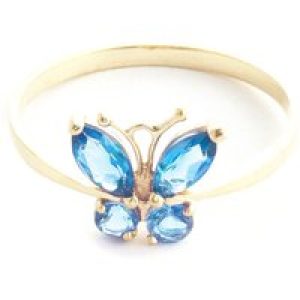Blue Topaz Mariah Butterfly Ring in 18ct Gold