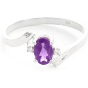 Amethyst & Diamond Rhea Embrace Ring in 18ct White Gold