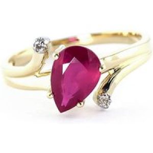 Ruby & Diamond Kathleen Flank Engagement Ring in 18ct Gold