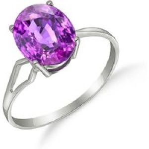 Amethyst Madeleine Classic Signature Ring in 18ct White Gold