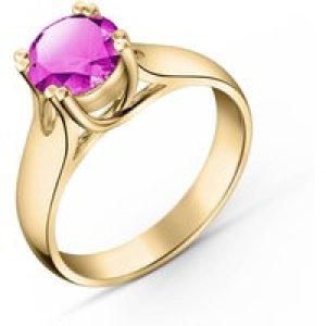 Pink Topaz Annika Solitaire Ring in 18ct Gold