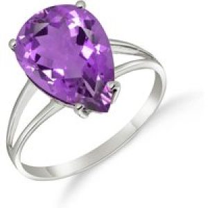 Amethyst Audrey Classic Signature Ring in 18ct White Gold