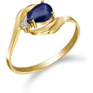 Sapphire & Diamond Priya Flare Engagement Ring in 18ct Gold
