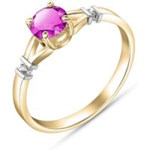 Pink Topaz & Diamond Calla Aspire Ring in 18ct Gold