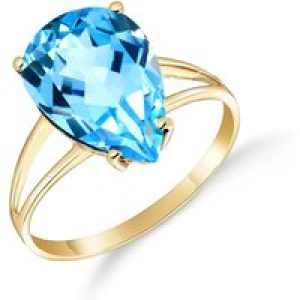 Blue Topaz Audrey Classic Signature Ring in 18ct Gold