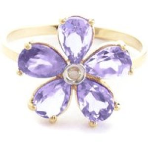 Tanzanite & Diamond Annabella Blooming Flower Ring in 18ct Gold