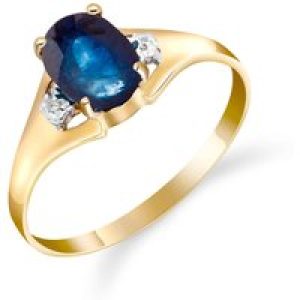 Sapphire & Diamond Zoe Embellished Solitaire Ring in 18ct Gold