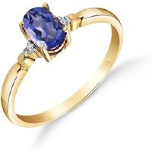 Tanzanite & Diamond Elegant Allure Ring in 18ct Gold