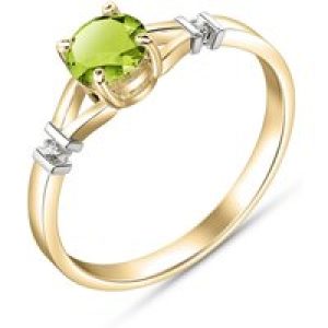 Peridot & Diamond Calla Aspire Ring in 18ct Gold