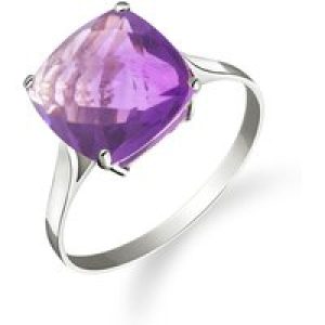 Amethyst Riley Rococo Minimalist Ring in 18ct White Gold