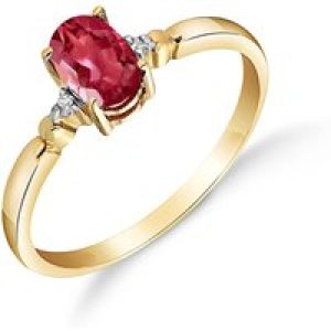 Ruby & Diamond Elegant Allure Ring in 18ct Gold