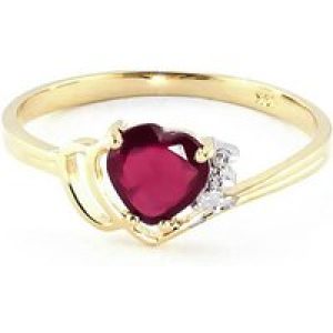 Ruby & Diamond Brietta Layered Heart Ring in 18ct Gold