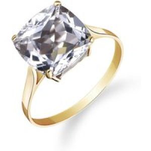 White Topaz Riley Rococo Minimalist Engagement Ring in 18ct Gold